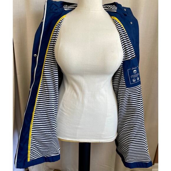 Joules Shoreside Waterproof Hooded Coat Navy Rain Jacket Preppy Classic Plus 22 - Picture 11 of 14